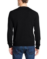 schwarzer Pullover mit einem Rundhalsausschnitt von Original Penguin