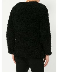 schwarzer Pullover mit einem Rundhalsausschnitt von SASQUATCHfabrix.
