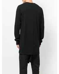 schwarzer Pullover mit einem Rundhalsausschnitt von Rick Owens DRKSHDW