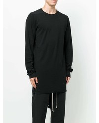 schwarzer Pullover mit einem Rundhalsausschnitt von Rick Owens DRKSHDW