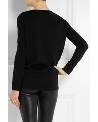 schwarzer Pullover mit einem Rundhalsausschnitt von Saint Laurent