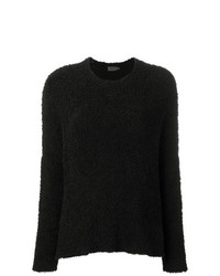 schwarzer Pullover mit einem Rundhalsausschnitt von Oyuna