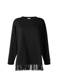 schwarzer Pullover mit einem Rundhalsausschnitt von P.A.R.O.S.H.