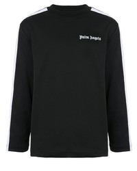 schwarzer Pullover mit einem Rundhalsausschnitt von Palm Angels