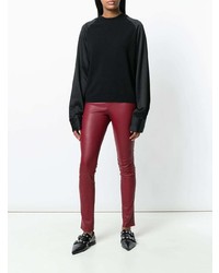 schwarzer Pullover mit einem Rundhalsausschnitt von Haider Ackermann