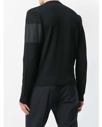 schwarzer Pullover mit einem Rundhalsausschnitt von Prada