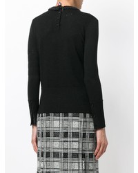 schwarzer Pullover mit einem Rundhalsausschnitt von Thom Browne