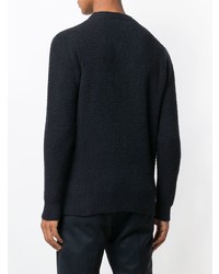 schwarzer Pullover mit einem Rundhalsausschnitt von Nuur