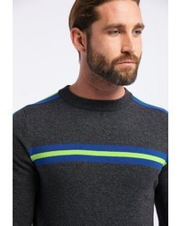 schwarzer Pullover mit einem Rundhalsausschnitt von Petrol Industries