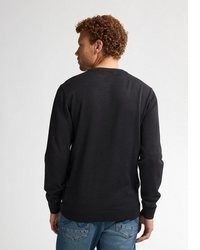 schwarzer Pullover mit einem Rundhalsausschnitt von Petrol Industries