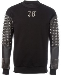 schwarzer Pullover mit einem Rundhalsausschnitt von Philipp Plein