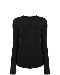 schwarzer Pullover mit einem Rundhalsausschnitt von Pierantoniogaspari