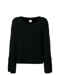 schwarzer Pullover mit einem Rundhalsausschnitt von Pinko