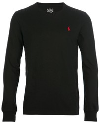 schwarzer Pullover mit einem Rundhalsausschnitt von Polo Ralph Lauren
