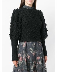 schwarzer Pullover mit einem Rundhalsausschnitt von Zimmermann
