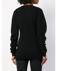 schwarzer Pullover mit einem Rundhalsausschnitt von Lost & Found Rooms