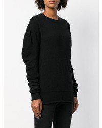 schwarzer Pullover mit einem Rundhalsausschnitt von Lost & Found Rooms