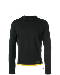 schwarzer Pullover mit einem Rundhalsausschnitt von Prada
