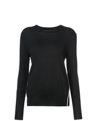schwarzer Pullover mit einem Rundhalsausschnitt von Proenza Schouler