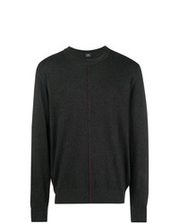 schwarzer Pullover mit einem Rundhalsausschnitt von Ps By Paul Smith