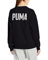 schwarzer Pullover mit einem Rundhalsausschnitt von Puma
