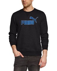 schwarzer Pullover mit einem Rundhalsausschnitt von Puma