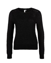 schwarzer Pullover mit einem Rundhalsausschnitt von Q/S designed by