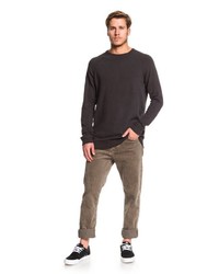 schwarzer Pullover mit einem Rundhalsausschnitt von Quiksilver