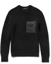 schwarzer Pullover mit einem Rundhalsausschnitt von rag & bone