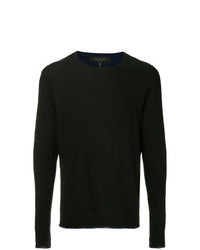 schwarzer Pullover mit einem Rundhalsausschnitt von rag & bone