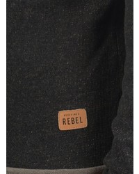 schwarzer Pullover mit einem Rundhalsausschnitt von Redefined Rebel