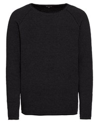 schwarzer Pullover mit einem Rundhalsausschnitt von REVIEW