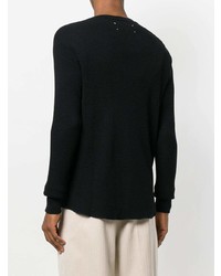 schwarzer Pullover mit einem Rundhalsausschnitt von Maison Margiela