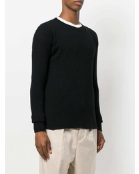 schwarzer Pullover mit einem Rundhalsausschnitt von Maison Margiela