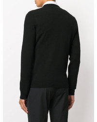 schwarzer Pullover mit einem Rundhalsausschnitt von Jil Sander