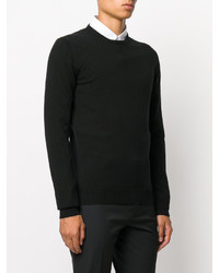 schwarzer Pullover mit einem Rundhalsausschnitt von Jil Sander