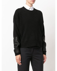 schwarzer Pullover mit einem Rundhalsausschnitt von Stella McCartney