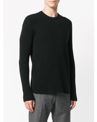 schwarzer Pullover mit einem Rundhalsausschnitt von Nuur