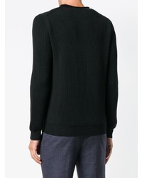 schwarzer Pullover mit einem Rundhalsausschnitt von Altea