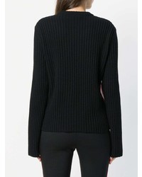 schwarzer Pullover mit einem Rundhalsausschnitt von Calvin Klein 205W39nyc