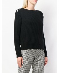 schwarzer Pullover mit einem Rundhalsausschnitt von Max Mara