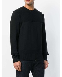 schwarzer Pullover mit einem Rundhalsausschnitt von Dondup