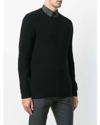 schwarzer Pullover mit einem Rundhalsausschnitt von Theory