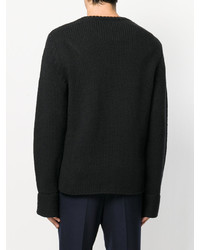 schwarzer Pullover mit einem Rundhalsausschnitt von Maison Margiela