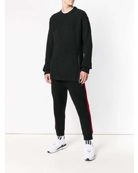 schwarzer Pullover mit einem Rundhalsausschnitt von McQ Alexander McQueen