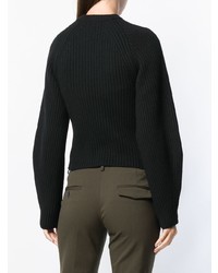 schwarzer Pullover mit einem Rundhalsausschnitt von Theory