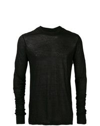schwarzer Pullover mit einem Rundhalsausschnitt von Rick Owens DRKSHDW