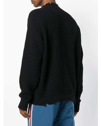 schwarzer Pullover mit einem Rundhalsausschnitt von MSGM