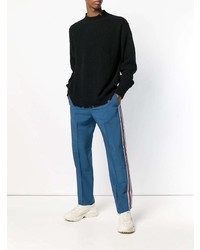 schwarzer Pullover mit einem Rundhalsausschnitt von MSGM