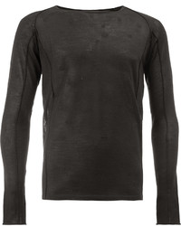schwarzer Pullover mit einem Rundhalsausschnitt von Rochas